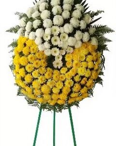 Wreath of Yellow Chrysanthemums